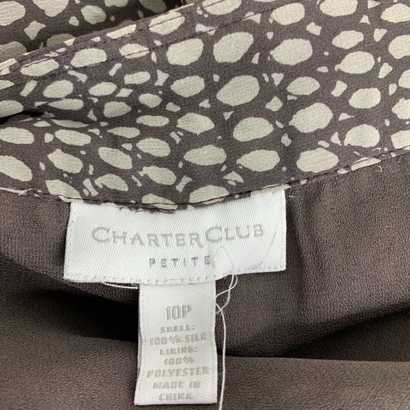 Charter Club Womens Sz 10 P Full Skirt Knee Length Animal Print Brown Flare Hem - Picture 3 of 3